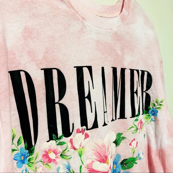DREAMER Floral Tie Dye Long Sleeve Graphic Tee XL - Picture 10 of 12